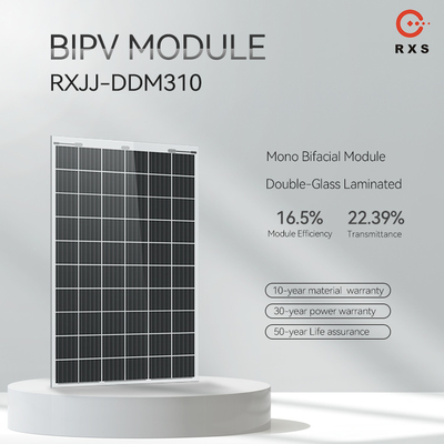 Rixin Transparent BIPV Solarmodule Monoglas 310W 320W Solarmodul PV-Modul
