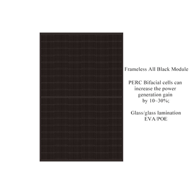 Schwarze BIPV-Sonnenkollektor-monohalbzellen-Bifacial Modul