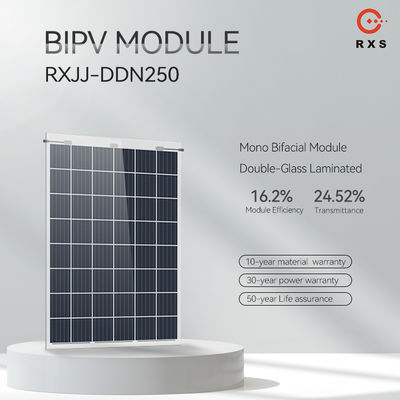 Rixin Transparente hocheffiziente BIPV-Solarmodule Mono 200 W 250 W Solarmodul